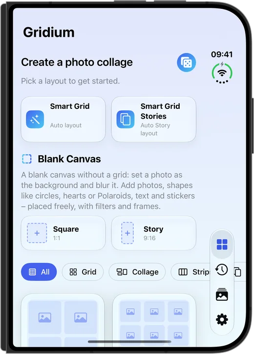 Gridium on iPhone Duo: Closed: templates